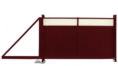 Ворота отк. Estet Plus 2,4х3,5 GrandLine ГрандЛайн (RAL 3005/1014)