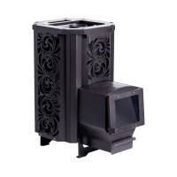 Печь для бани Сталь-Мастер HARD 16М Хохлома без дверцы закрыт.каменка дровяная сетка