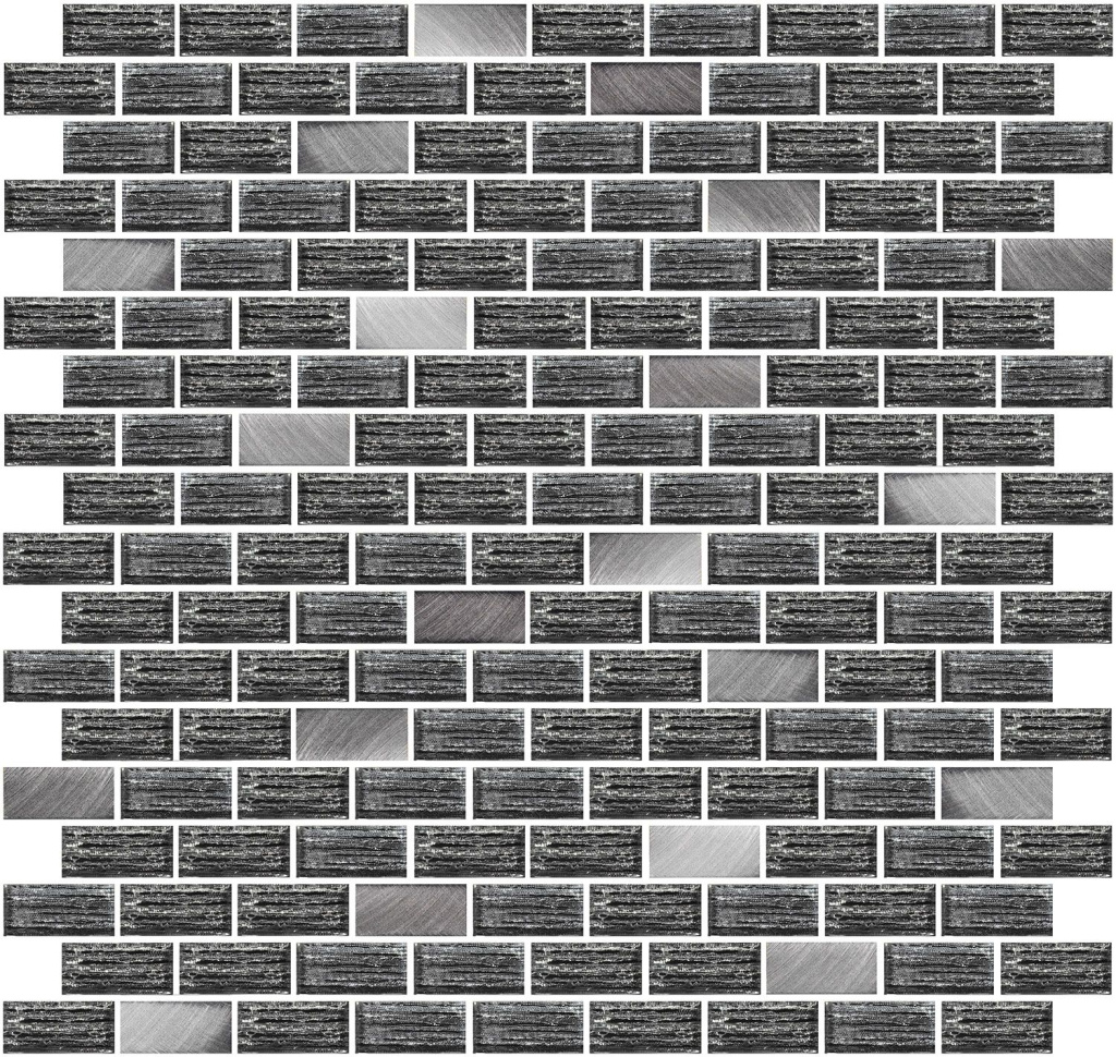 Мозаика Деворе Серый / Devore Gris 300x304 темно-серая