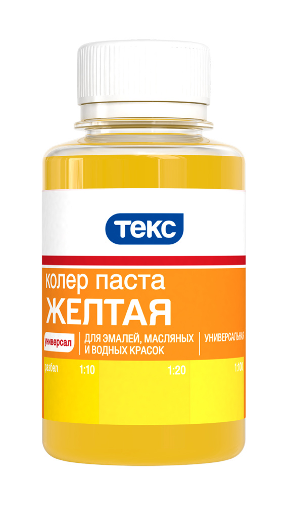 Колер паста УНИВЕРСАЛ №03 желтая 0,1л