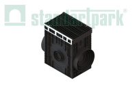 Пескоуловитель для подключения труб PolyMax Drive DN300 H616 с чугунной щелевой решеткой C250 (к-т)