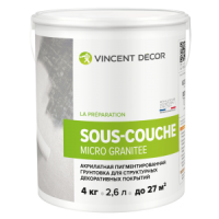 Грунтовка микро пигментированная  Су-куш микро гранит  Vincent Decor 4 кг