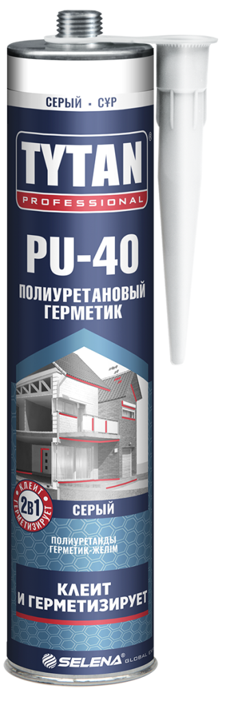 Герметик Полиуретановый серый PU 40 Tytan Professional 310 мл 65445