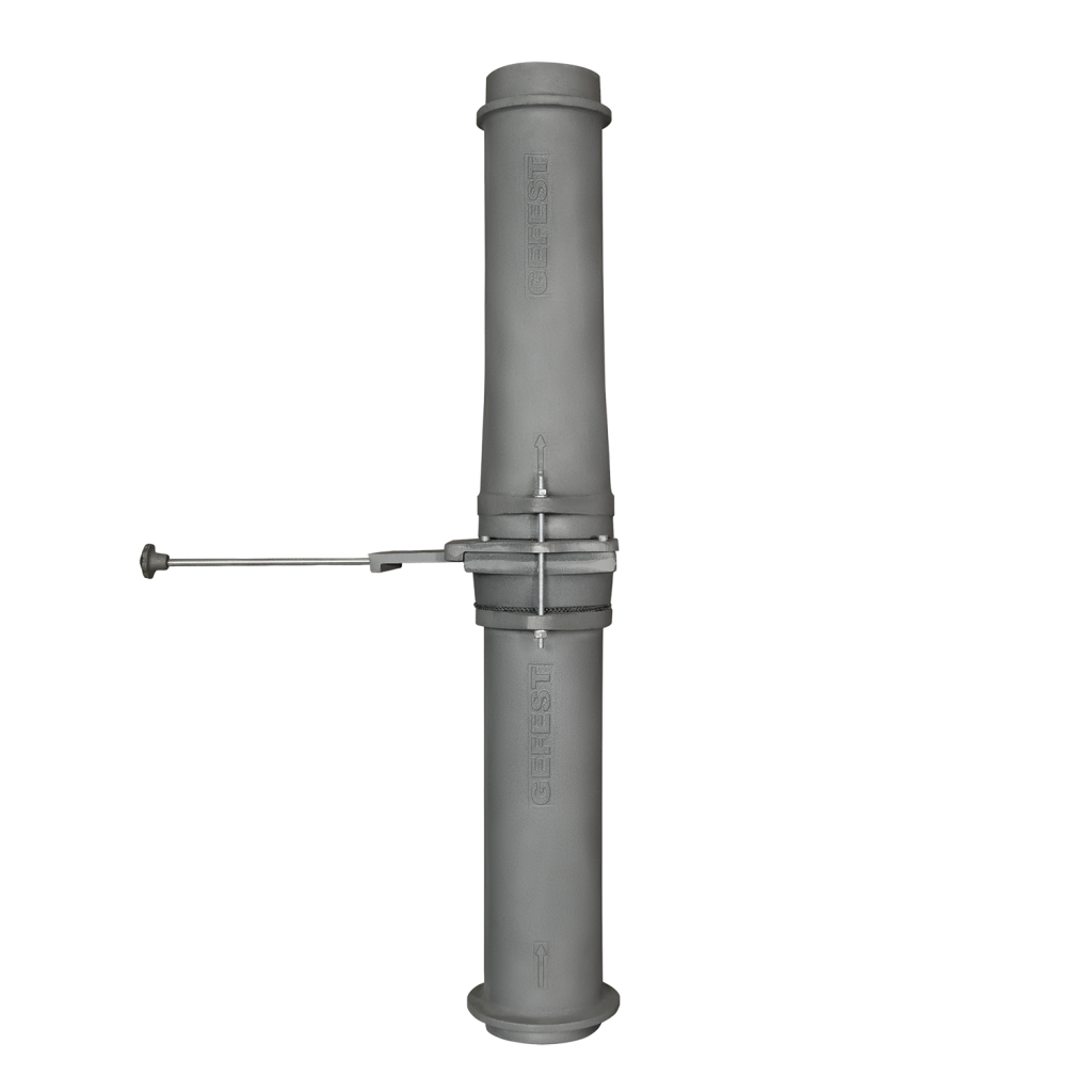 Модуль шиберный GFS чугунный 115/1000 стартовый (труба + шибер ММ + труба)