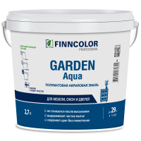 Эмаль акриловая GARDEN AQUA A полуматовая 2,7л (краска  акриловая для внутренних работ в сухих и влажных помещениях)