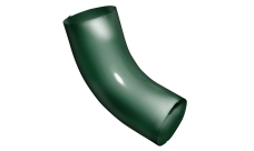 Колено трубы 60º  GL PU 125/90 мм металлическое (RAL 6005)