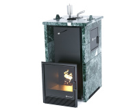 Печь для бани ИзиСтим Сочи М2 Premium в трехстор. кожухе из змеевика закр.бок.вход справа