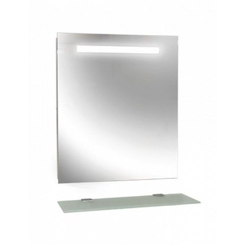 Зеркало с подсветкой Lindis Калипсо 1-90 с матовым стеклом, полочкой