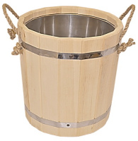 Ведро "Емеля" 20л, с нержавеющей вставкой, Банный Эксперт