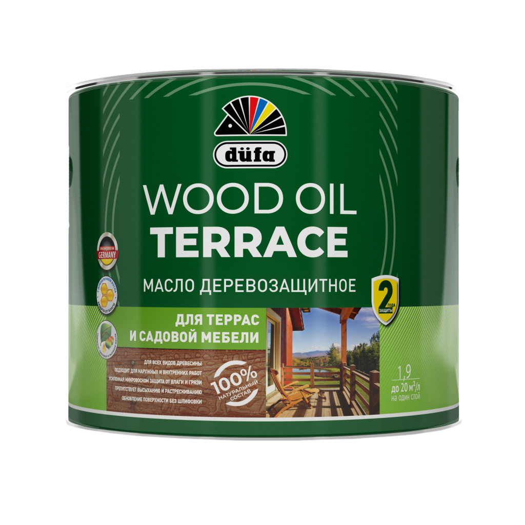 Dufa Масло Wood OIL Terraсe бесцветный  1,9л