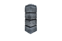 Фасадный угол GL Колотый камень Design Plus (Антрацит с черным швом)