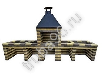 Барбекю из лего-кирпича №7 (4,0м) Барбекю из лего-кирпича №7 (4,0м)