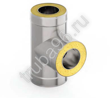 Сэндвич-тройник 100/160, Нерж/Нерж, 90 градусов толщина металла 0.5мм/0.5мм