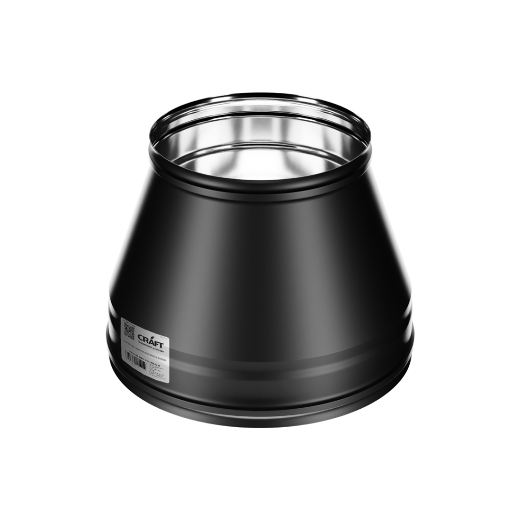 Конус Craft нержавеющий (316/0,8/304/0,5) ф150/250 по воде, Cerablanket черный
