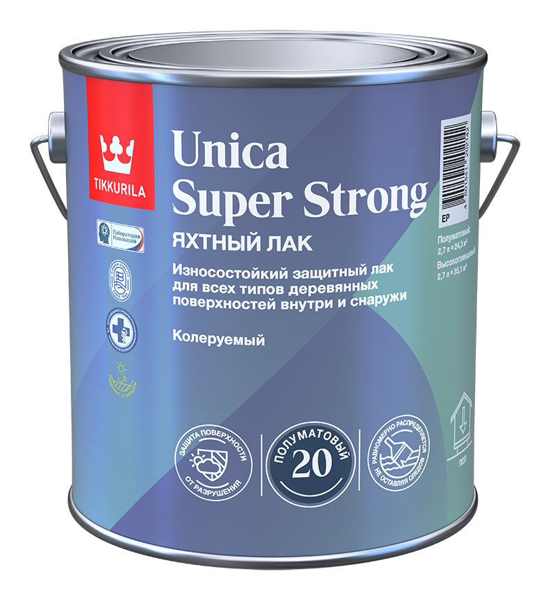 Лак универсальный UNICA SUPER STRONG EP п/мат 2,7л