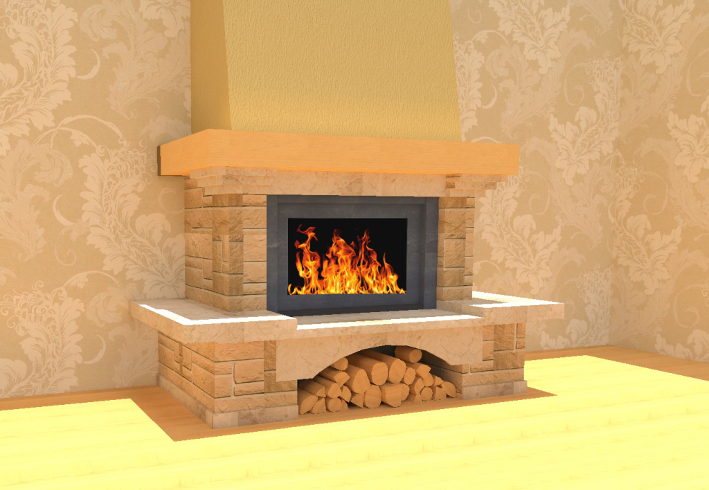 Облицовка для камина Алексия, пристенная