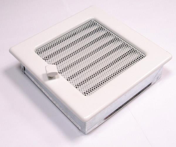 Решетка вентиляционная 170*170 мм, белая, с жалюзи, Fireway