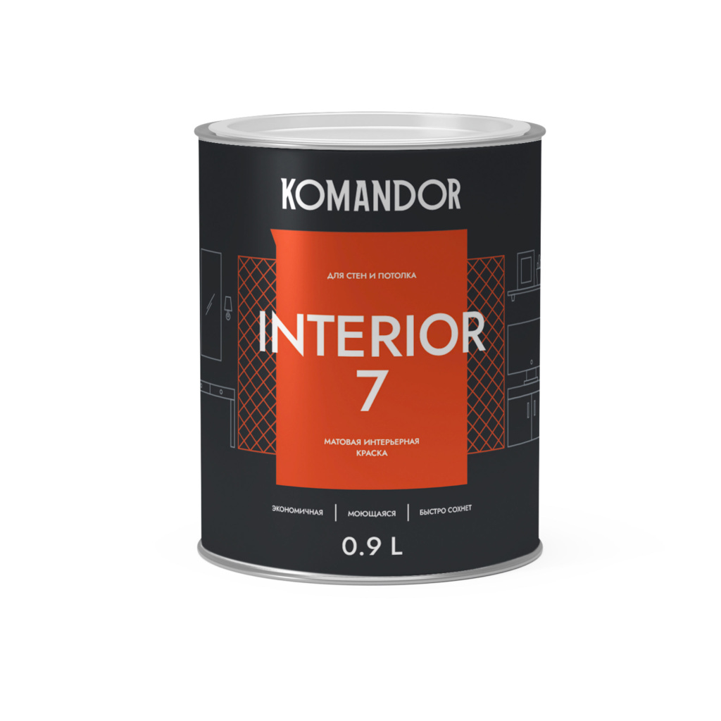 Интерьерная полиакриловая краска Interior 7 (Интериор 7) матовая