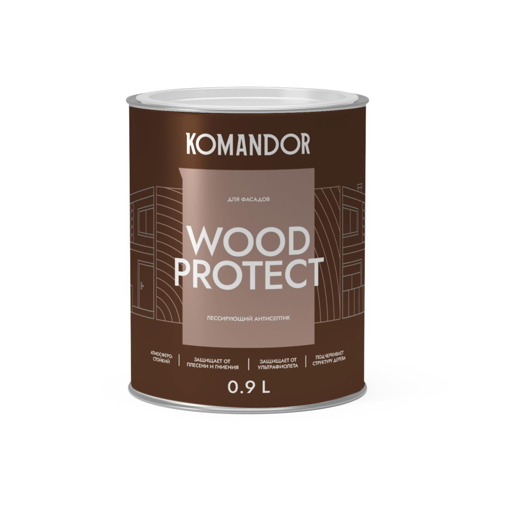 Лессирующий антисептик Wood Protect (Вуд протект)