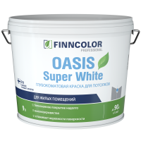 Краска OASIS SUPER WHITE белая глубокоматовый 9л (краска для потолков)