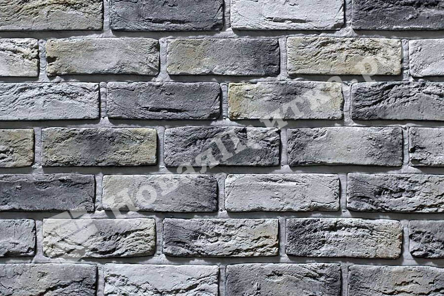 Декоративный кирпич  "Шамотный кирпич" 12-02, угловой элемент Декоративный кирпич  "Шамотный кирпич" 12-02, угловой элемент