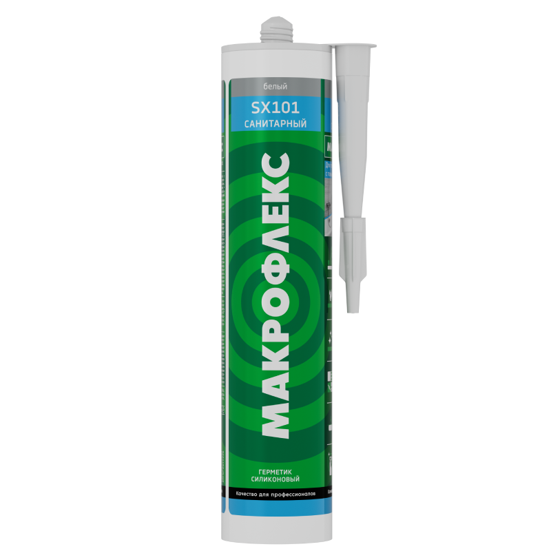 Герметик "Макрофлекс" Силиконовый санитарный SX 101 белый 290 мл. Герметик "Макрофлекс" Силиконовый санитарный SX 101 белый 290 мл.