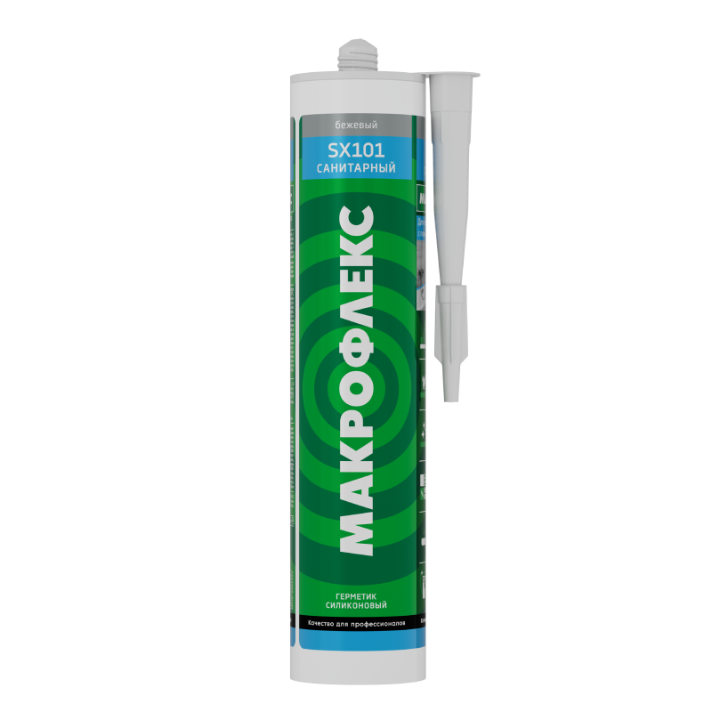Герметик "Макрофлекс" Силиконовый санитарный SX 101 бежевый 290 мл. Герметик "Макрофлекс" Силиконовый санитарный SX 101 бежевый 290 мл.