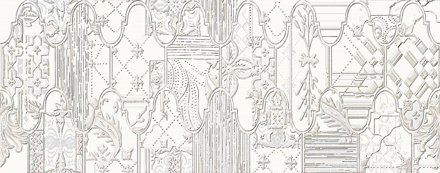 Декор настенный Amati Palazzo 201x505 белый Декор настенный Amati Palazzo 201x505 белый