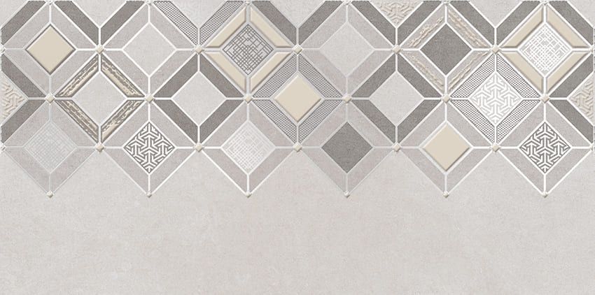 Декор настенный Starck Mosaico 2 201x405 серый Декор настенный Starck Mosaico 2 201x405 серый