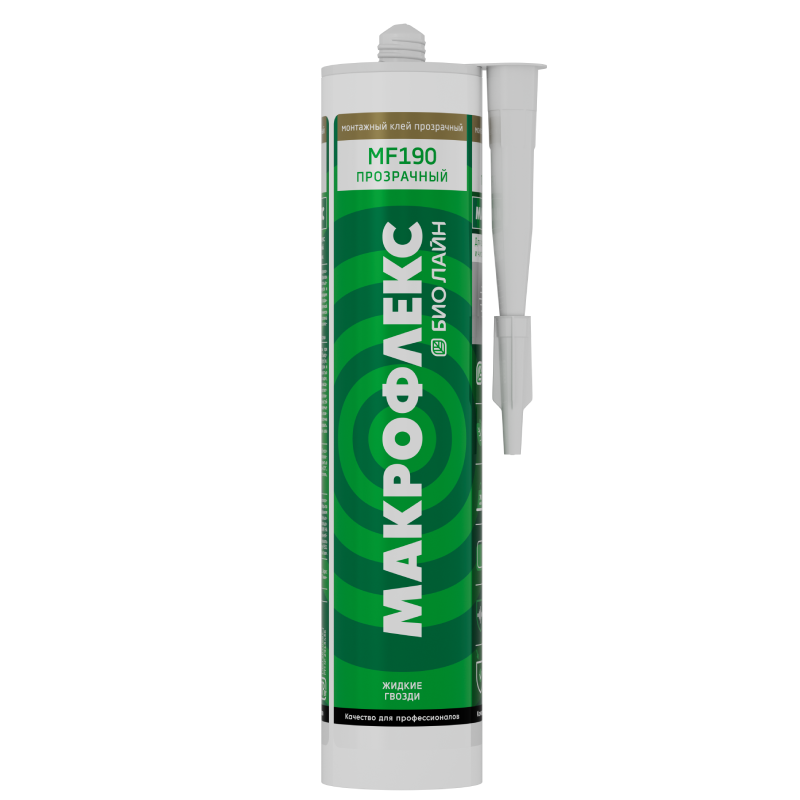 Клей "Макрофлекс" Bio Line MF190 ультрасильный прозрачный 280г. 1876913 Клей "Макрофлекс" Bio Line MF190 ультрасильный прозрачный 280г. 1876913