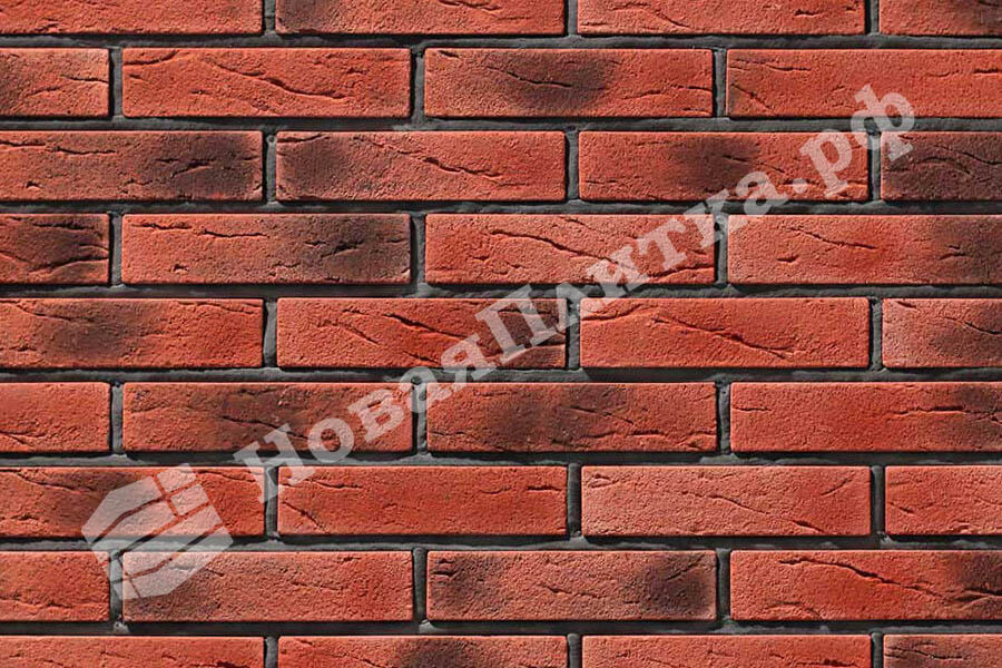 Декоративный кирпич  "Тонкий кирпич" 06-13, плоский элемент Декоративный кирпич  "Тонкий кирпич" 06-13, плоский элемент