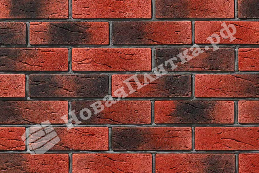 Декоративный кирпич  "Тонкий кирпич Мега" 07-13, угловой элемент Декоративный кирпич  "Тонкий кирпич Мега" 07-13, угловой элемент