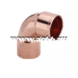 Угольник двухраструбный медный 28мм/90градусов Угольник двухраструбный медный 28мм/90градусов