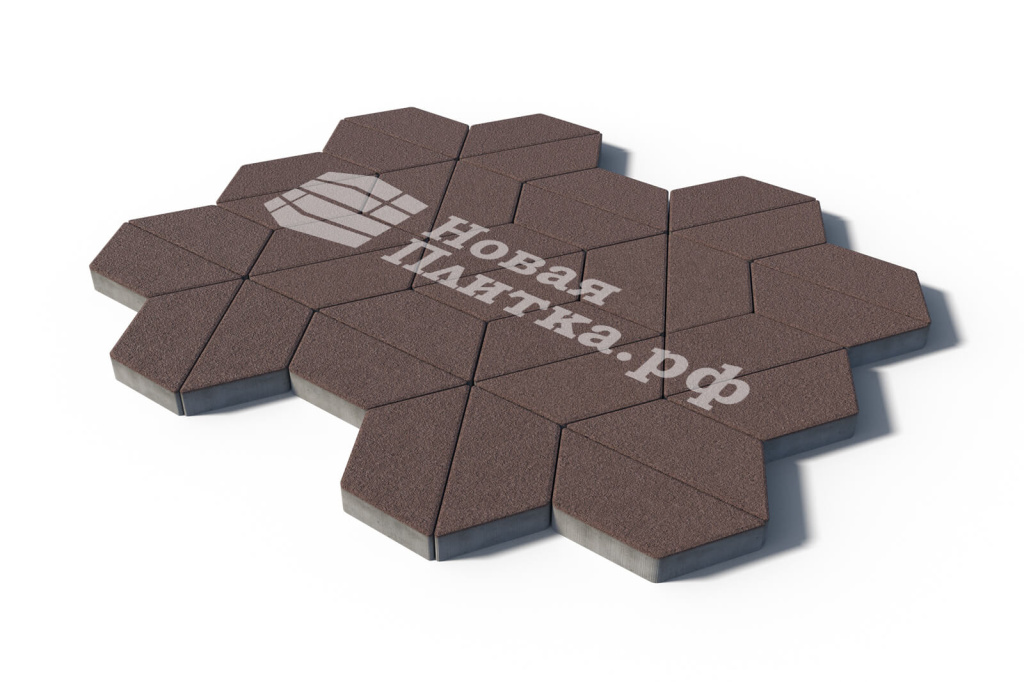 Тротуарная плитка Трапеция 1.Т.8 400х200х80 гранитный Коричневый Тротуарная плитка Трапеция 1.Т.8 400х200х80 гранитный Коричневый