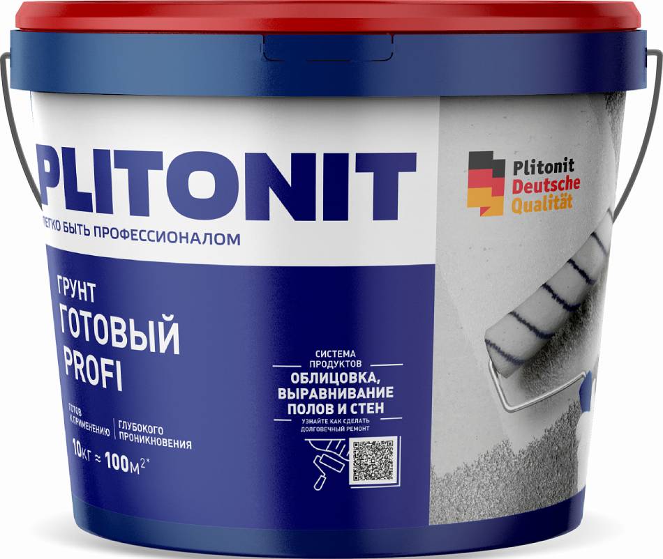 Грунт готовый Plitonit, для подготовки оснований, 10 л Грунт готовый Plitonit, для подготовки оснований, 10 л