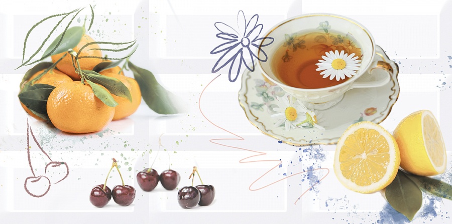 Декор настенный Вог Morning 3 201x405 многоцветный Декор настенный Вог Morning 3 201x405 многоцветный