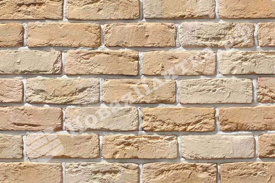 Декоративный кирпич  "Шамотный кирпич" 12-30, угловой элемент Декоративный кирпич  "Шамотный кирпич" 12-30, угловой элемент