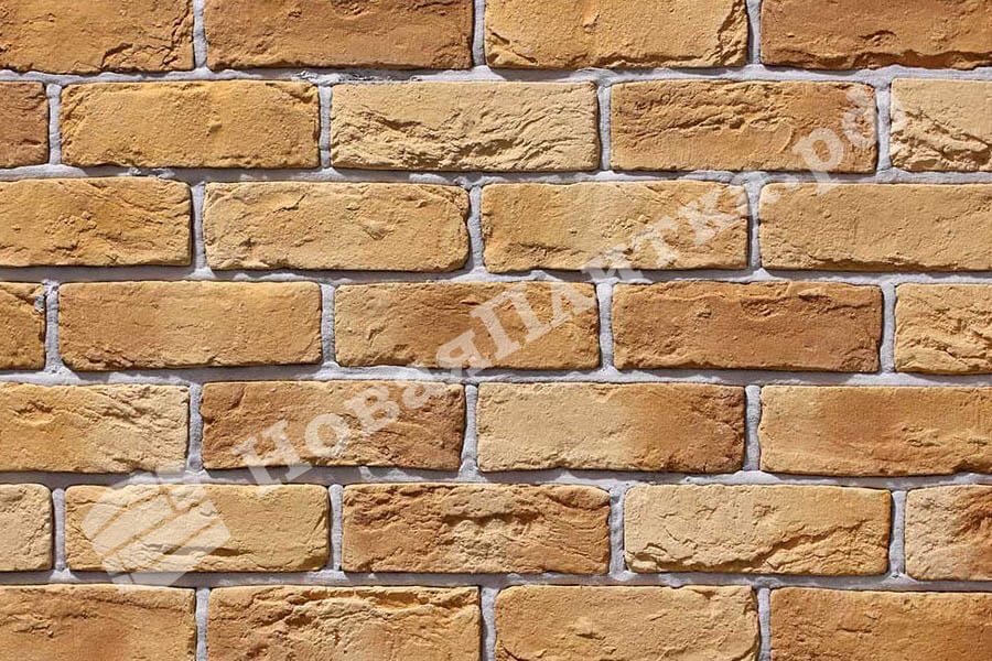 Декоративный кирпич  "Шамотный кирпич" 12-24, угловой элемент Декоративный кирпич  "Шамотный кирпич" 12-24, угловой элемент