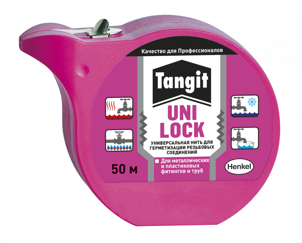 Нить-герметик Тангит Уни-Лок 50 м. в шоу боксе Нить-герметик Тангит Уни-Лок 50 м. в шоу боксе