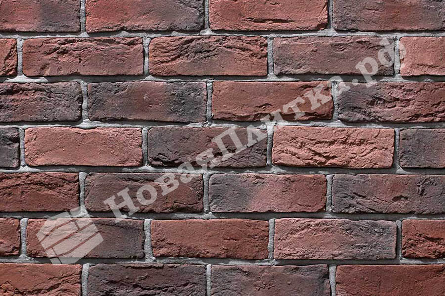 Декоративный кирпич  "Шамотный кирпич" 12-27, угловой элемент Декоративный кирпич  "Шамотный кирпич" 12-27, угловой элемент