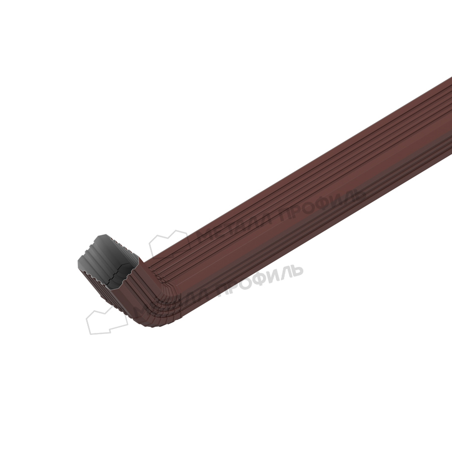 Труба водосточная с коленом МЕТАЛЛ ПРОФИЛЬ БЮДЖЕТ 76х102х3000 RR32 Труба водосточная с коленом МЕТАЛЛ ПРОФИЛЬ БЮДЖЕТ 76х102х3000 RR32