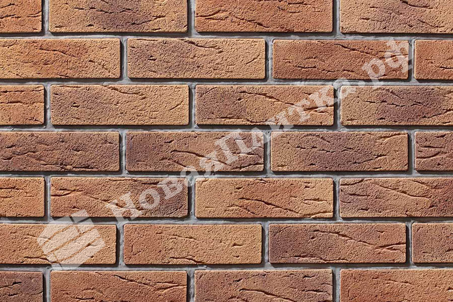 Декоративный кирпич  "Тонкий кирпич Мега" 07-04, угловой элемент Декоративный кирпич  "Тонкий кирпич Мега" 07-04, угловой элемент