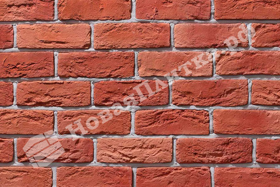 Декоративный кирпич  "Шамотный кирпич" 12-26, угловой элемент Декоративный кирпич  "Шамотный кирпич" 12-26, угловой элемент