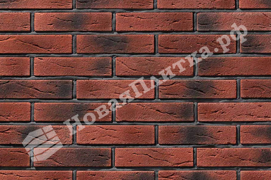 Декоративный кирпич  "Тонкий кирпич" 06-15, плоский элемент Декоративный кирпич  "Тонкий кирпич" 06-15, плоский элемент