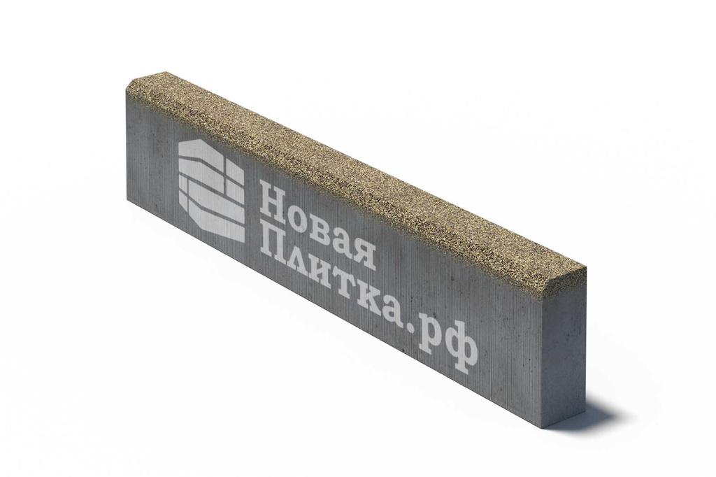 Тротуарный бордюр БР 100х20х8 гранит Желтый с черным Тротуарный бордюр БР 100х20х8 гранит Желтый с черным