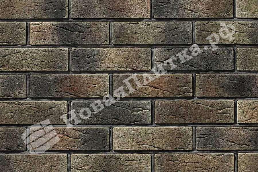 Декоративный кирпич  "Тонкий кирпич Мега" 07-15, плоский элемент Декоративный кирпич  "Тонкий кирпич Мега" 07-15, плоский элемент