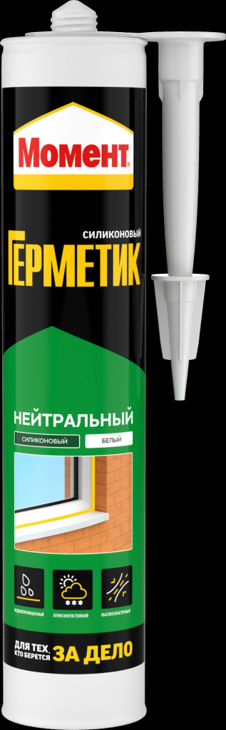 Герметик "Момент" силиконовый нейтральный белый 280 мл.2048973 /3000278 Герметик "Момент" силиконовый нейтральный белый 280 мл.2048973 /3000278