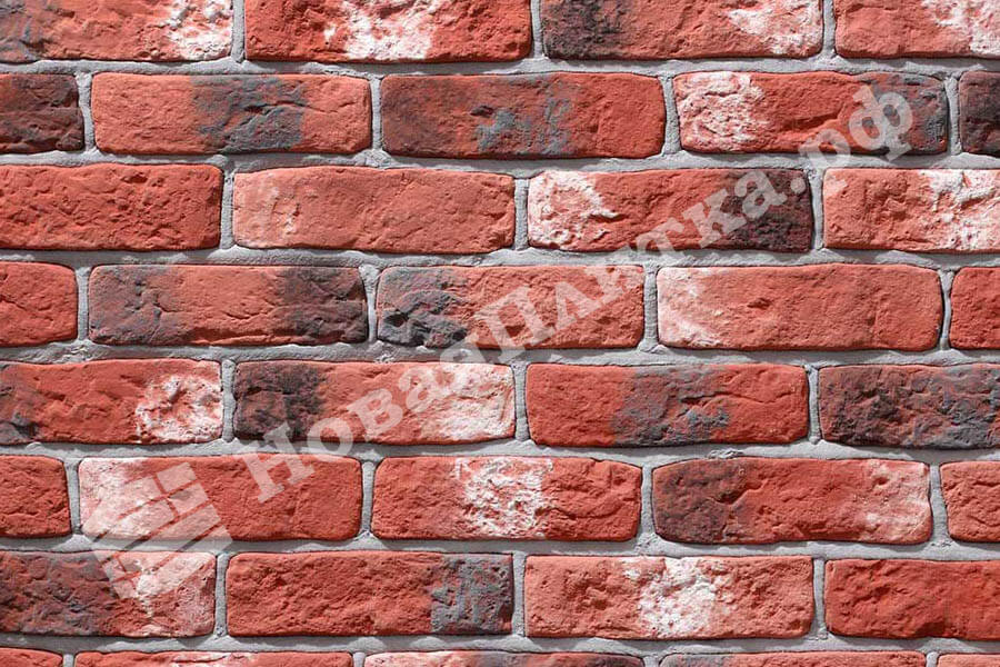 Декоративный кирпич  "Старый кирпич" 09-16, угловой элемент Декоративный кирпич  "Старый кирпич" 09-16, угловой элемент